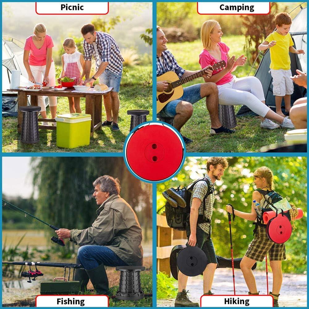 Upgraded Retractable Folding Stools Sturdy Portable Telescoping