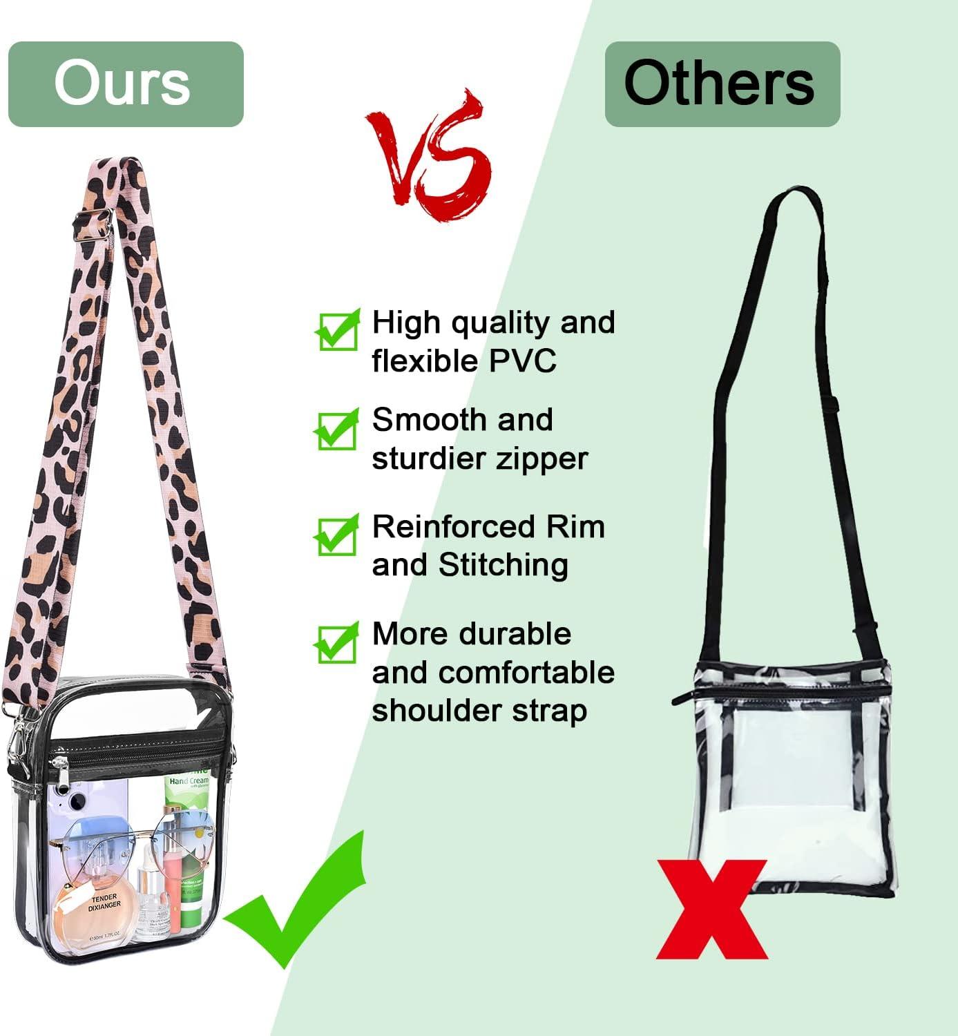 Clear Purses for Women Clear Crossbody Bags PVC Transparent Tote