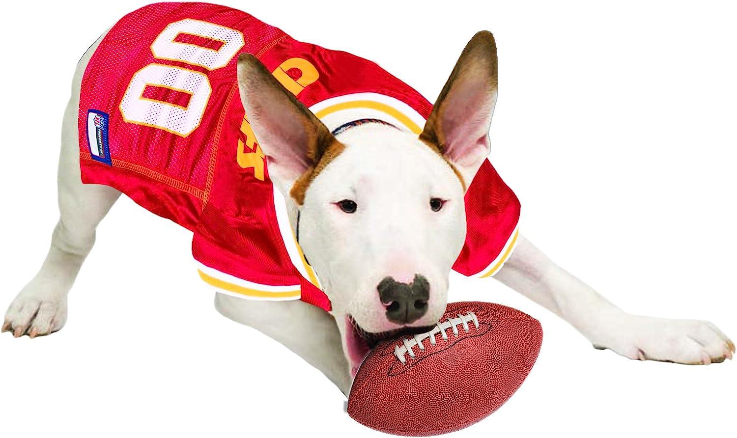 NFL Kansas City Chiefs Dog Jersey, Size: Large. Best Football Jersey  Costume for Dogs & Cats. Licensed Jersey Shirt.