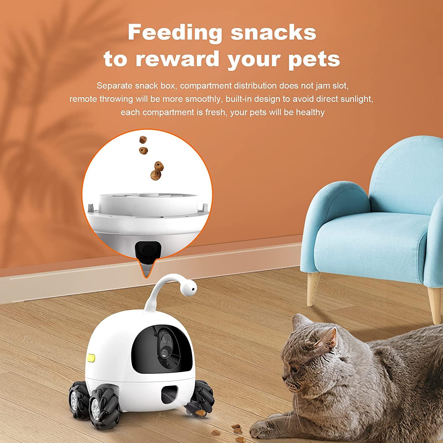 Smart Pet Camera, Smart Companion Robot for Pets, Dog Treat Dispenser
