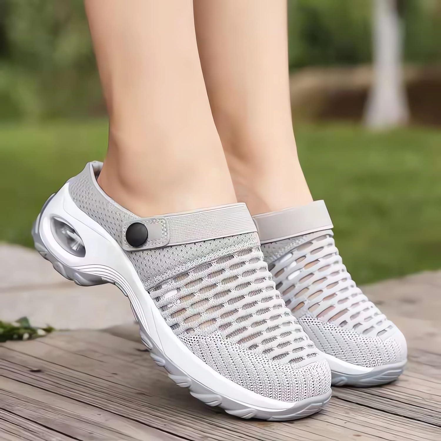 Men Women Air Cushion Slip-On Walking Shoes Orthopedic Diabetic Mesh  Slippers US