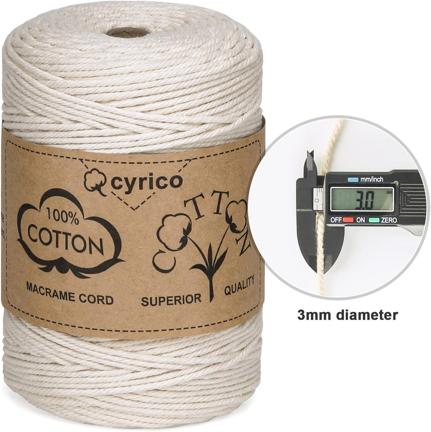 3mm 4mm 5mm Macrame Cord 100% Cotton Cord Big Roll Macrame Rope 4