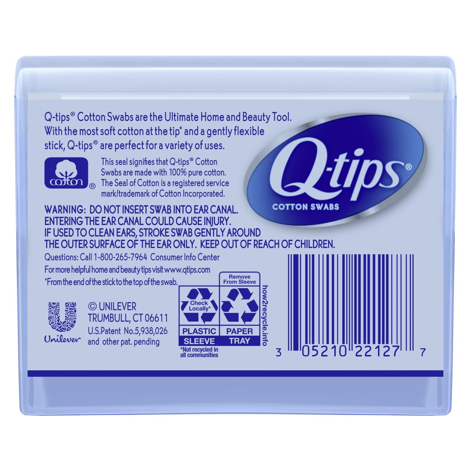  Q-tips Cotton Swabs - Travel Q-tips for Beauty, Makeup, Nails,  Men's Grooming, and More, Perfect for On the Go, Travel Size Case, 30 Count  Ea (Pack of 3) : Facial