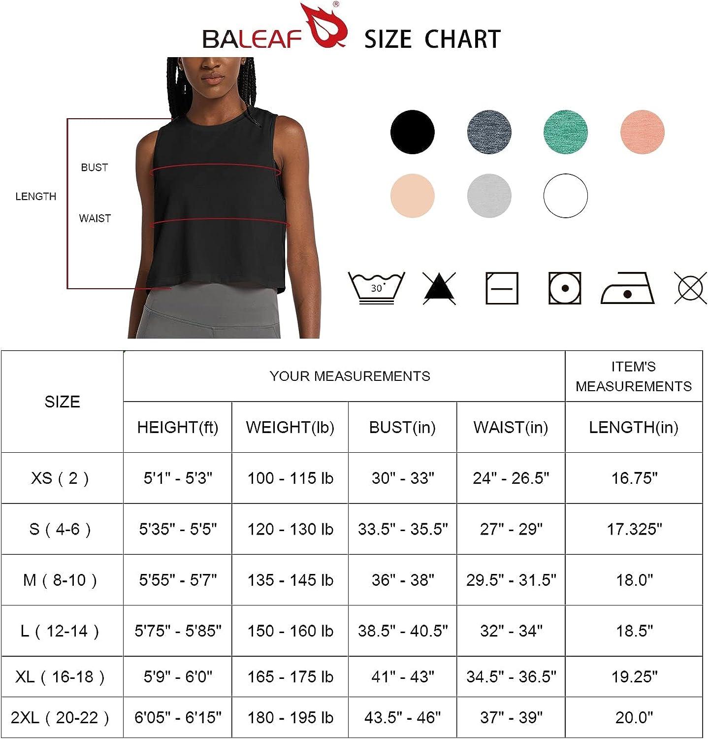 BALEAF Women's Crop Tops Workout Cropped Tank Tops Athletic Muscle Shirts