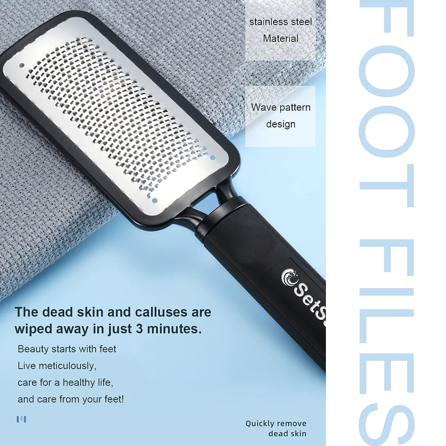 SetSail Callus Remover for Feet 2 Pack Foot File Kits Rust-Free Foot  Scrubber Premium Stainless Steel Pedicure Tools Can be Used on Both Wet and Dry  Feet, Foot Scraper for Dead Skin