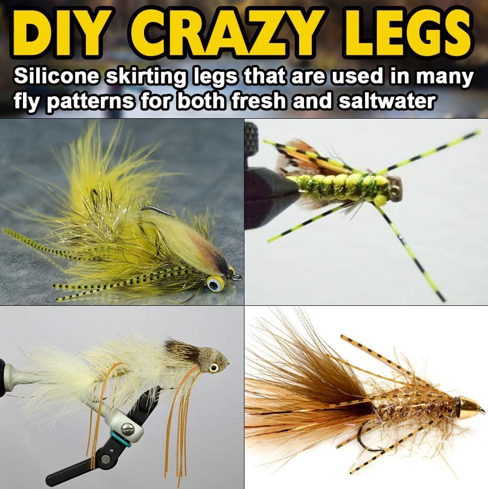 XFISHMAN Beginners-Fly-Tying-Materials Kit for Fly Tieing Starter Fly Tying Hooks Thread Brass Beads Heads Flashabou Dubbing Rubber Legs Flies