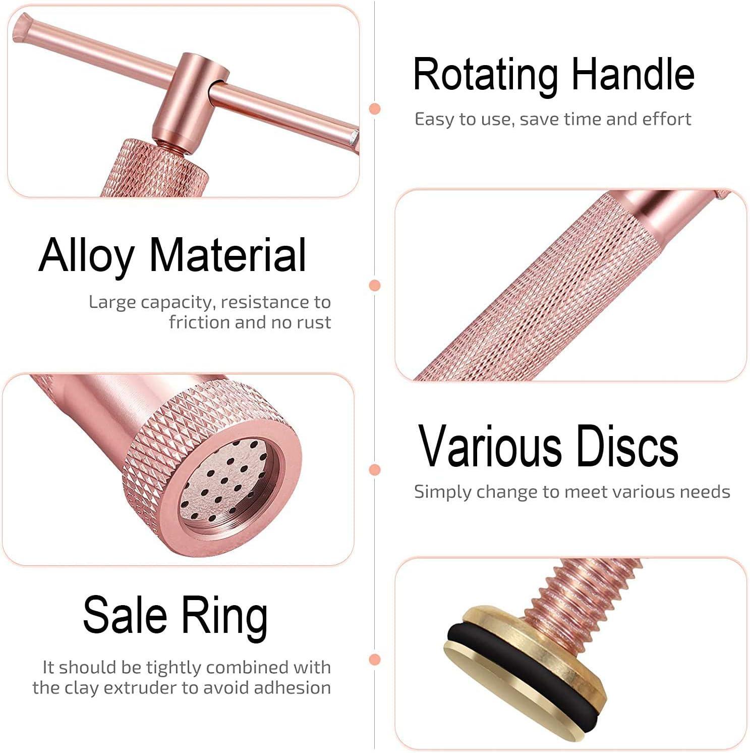 Myceke Clay Extruder - Polymer Clay Extruder Stainless Steel Clay Extruder  Machine Gun Alloy Rotary Mold Sugar Polymer Clay Extruder Craft Gun Cake  Fondant Sculpting Tools Engraving Tools