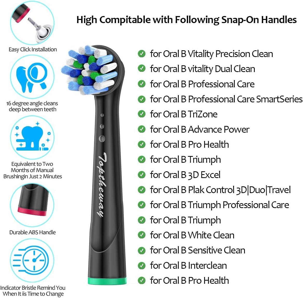Toptheway Replacement Toothbrush Heads Compatible with Oral B