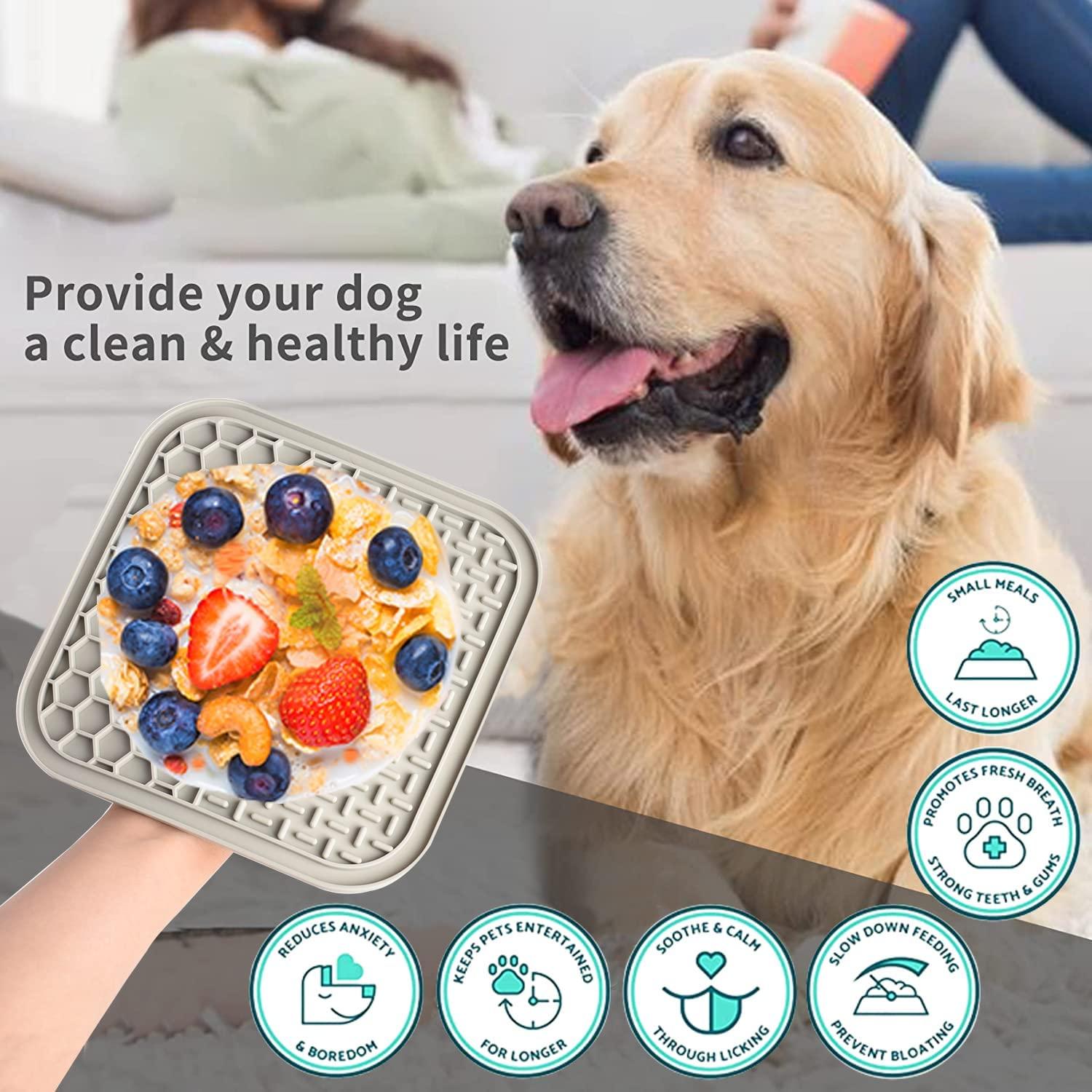 Kwispel Lick Mat for Dogs, Dog Lick Mat with Suction Cups for Anxiety,  Peanut Butter Dog Licking Mat Slow Feeder Dispensing Treater Lick Pad for  Dogs