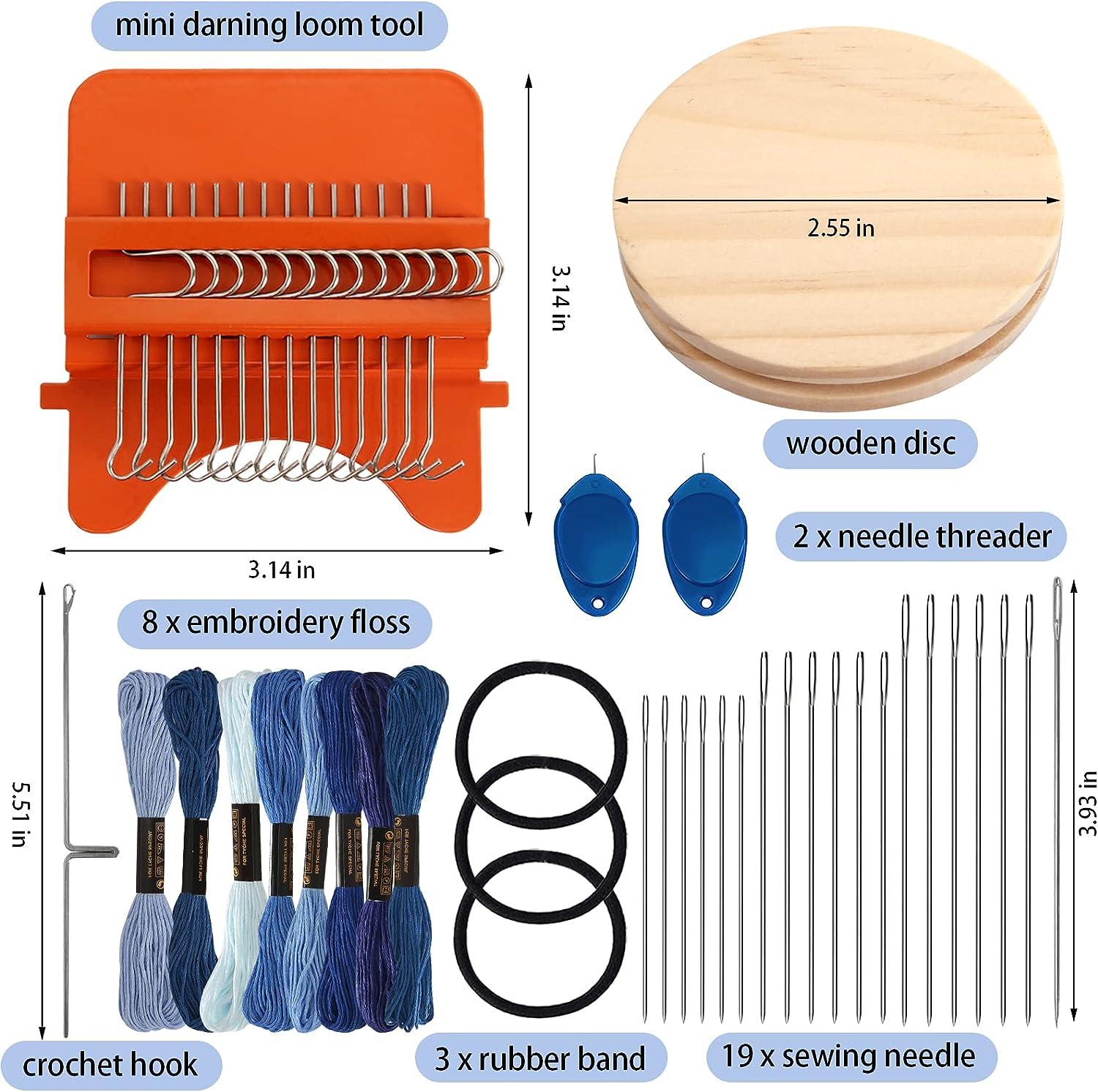  Home darning Loom Tool Repair kit Wooden DIY Weaving
