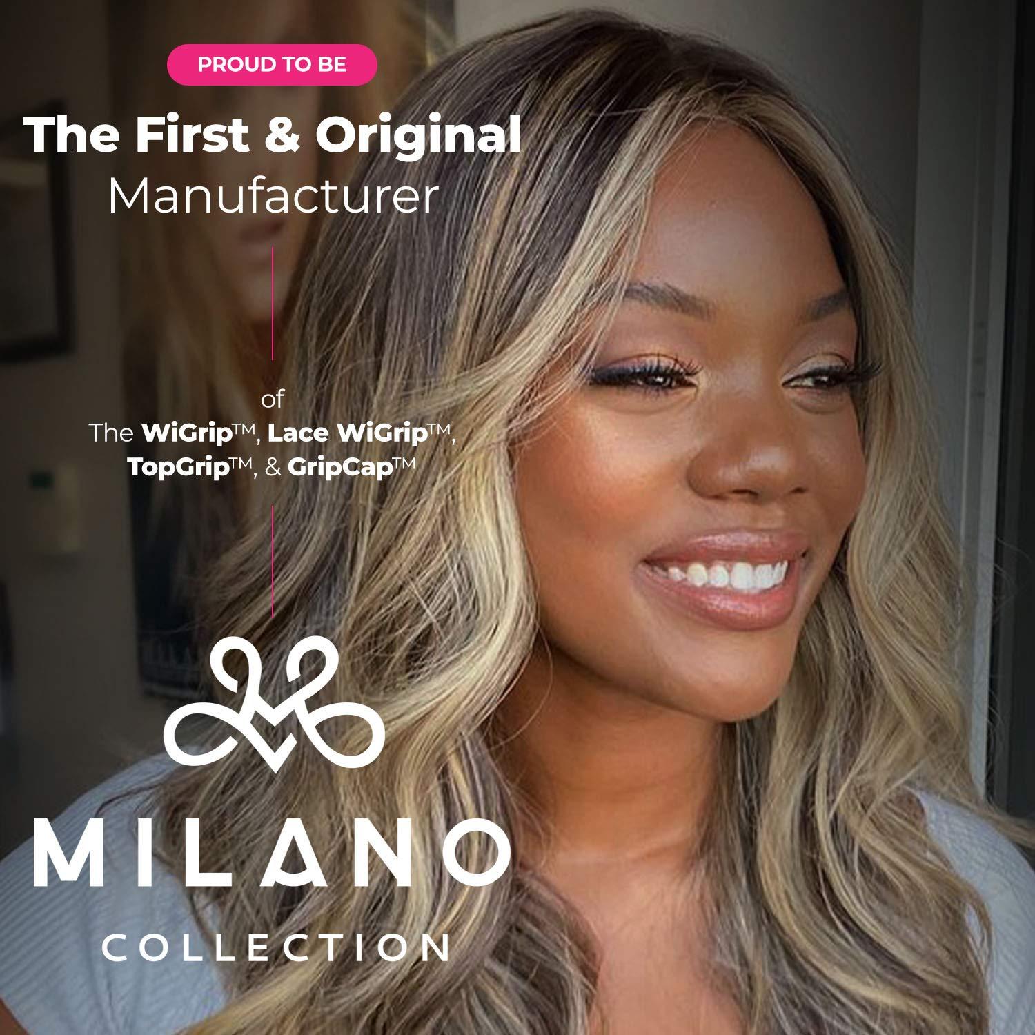 Milano Collection 3 Pack No-Slip Removable Adjustable Wig Straps for  Glueless Installs, Wig-Making & DIY in Soft Comfort Elastic Material,  Secure Non-Slip Wig Bands (Black)