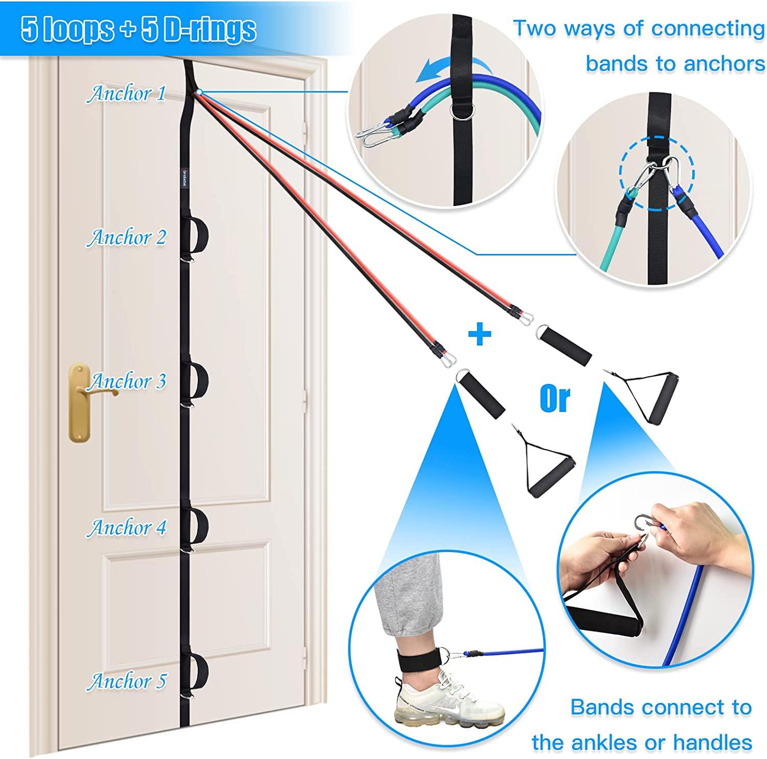 Bandbuddy Door Anchor Strap, Resistance and Exercise Band Door Anchor is  Made for Home Exercise. Easy Set up and Simple to use.