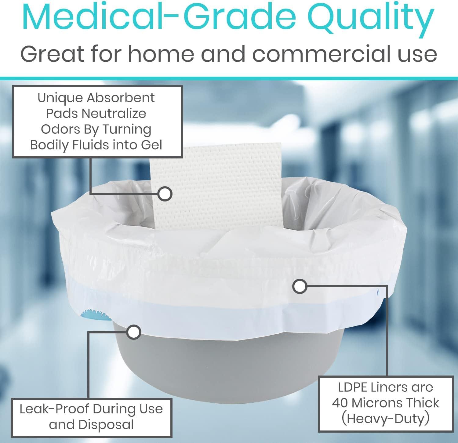 Commode Liners - Disposable & Leakproof - Vive Health
