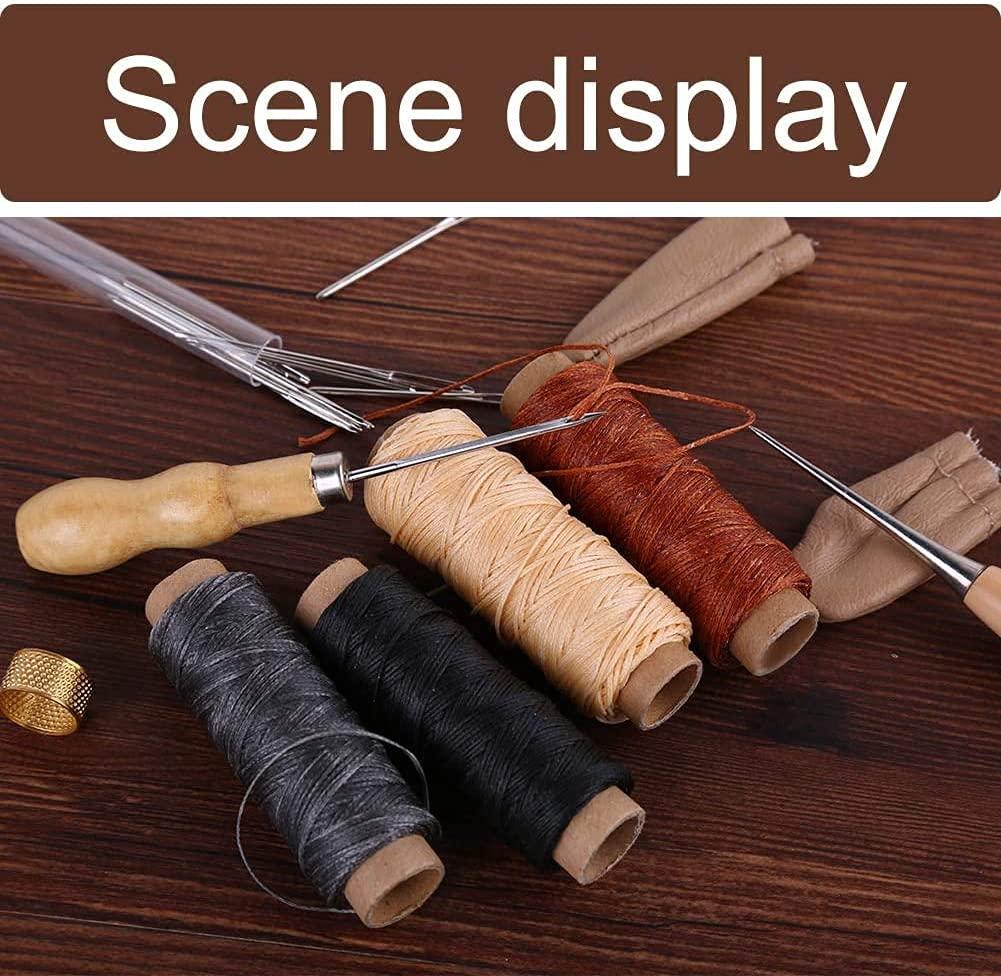 Leather Sewing Waxed Thread Needles Awl Hand Tools Kit for Leather Craft  DIY