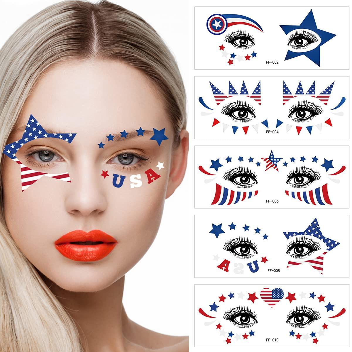 10-Type Eye Tattoo Stickers with 8-Type Eyeliner Temporary Tattoo Eyeshadow  Makeup Stickers - Walmart.com