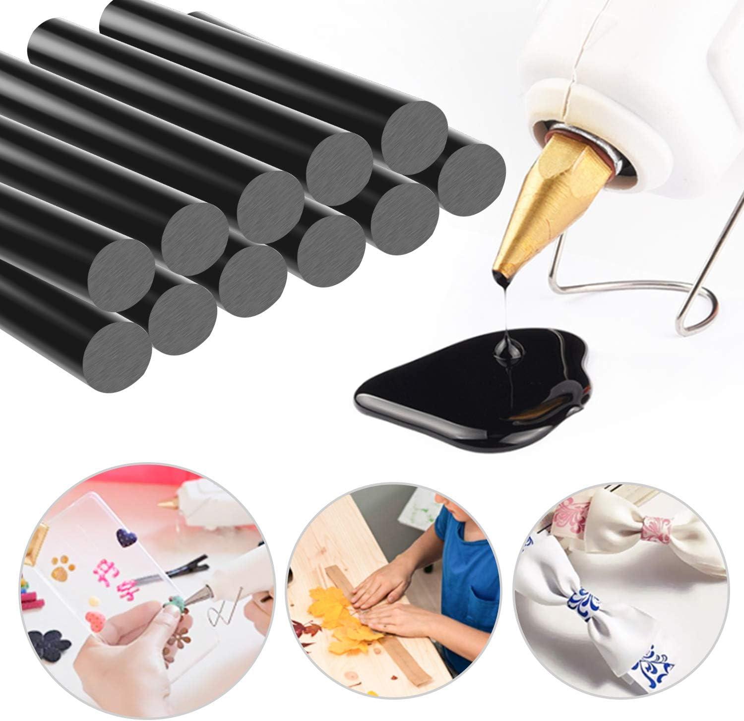 Manarty Black Hot Glue Sticks Full Size, 48 PCS Standard EVA Hot Melt  Adhesive Gluing Stick, High Low Temp for Handmade Car DIY Art Cr