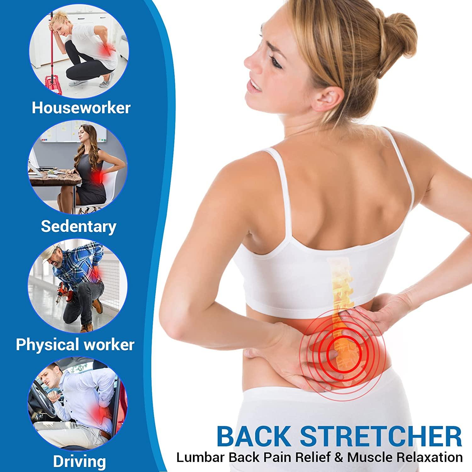 Back Stretcher, Lumbar Back Pain Relief Device, Multi-Level Back Massager  Lumbar, Back Stretcher For Lower Back Pain Relief For Herniated Disc,  Sciatica, Lower And Upper Back Stretcher Support 
