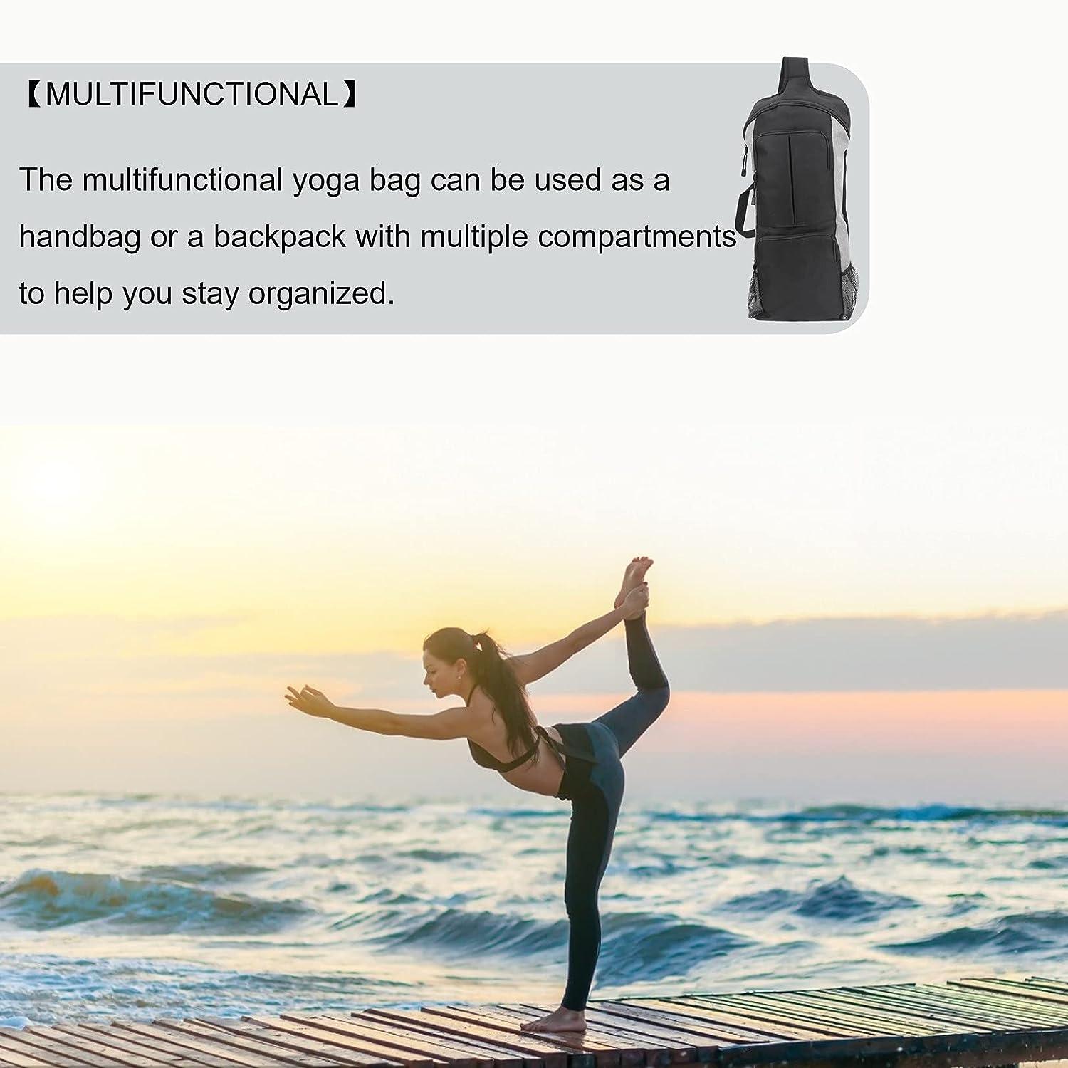 SALUTUYA Yoga Mat Bag, Large Yoga Mat Tote Sling Carrier, Yoga Mat Carrying  Bag with Versatile Storage Mesh and Zipper Pockets for Women Men Gym Sport  Travel