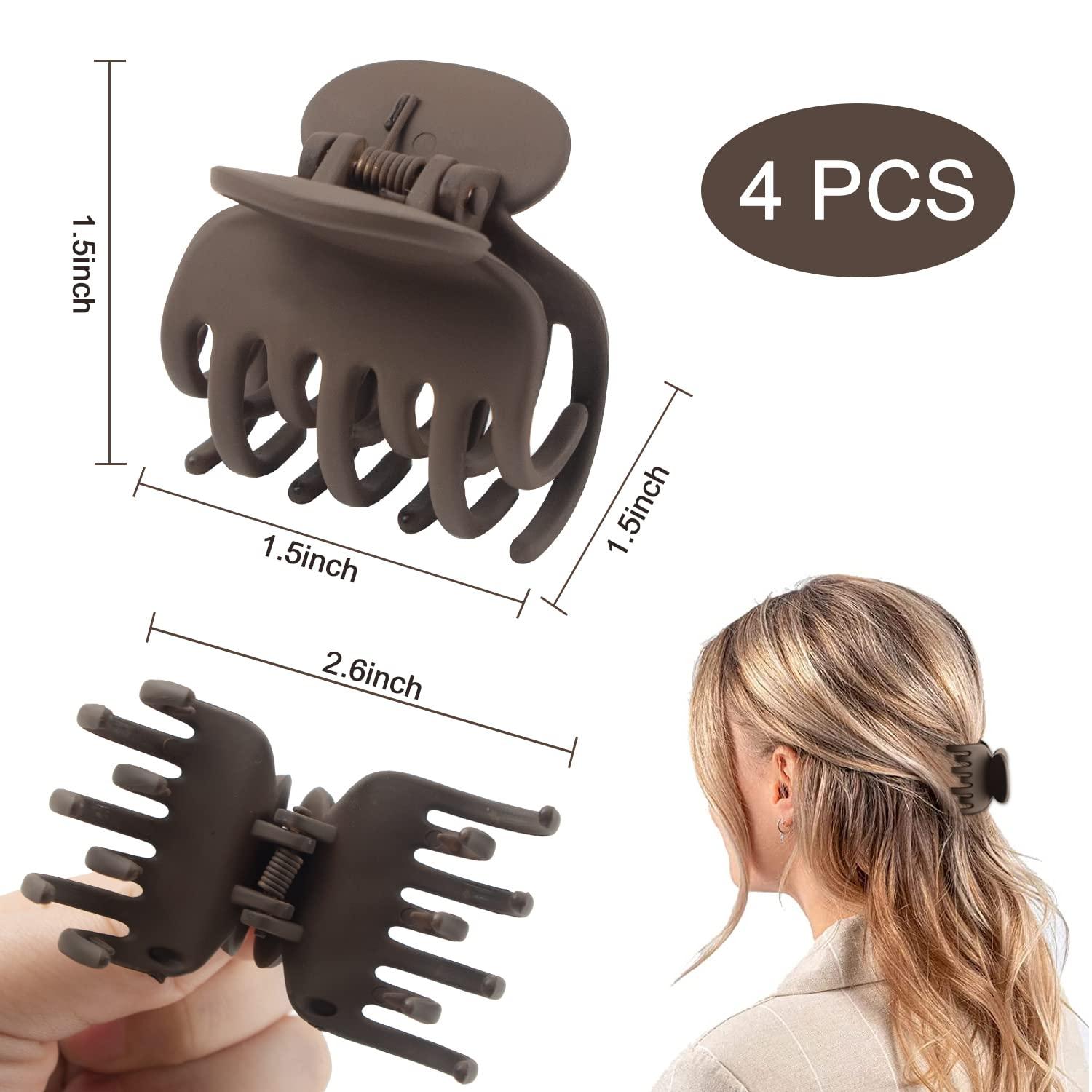 4pcs Small Hair Claw Clip For Thin Hair Matte Non-slip Short Hair  Accessories For Women And Girls