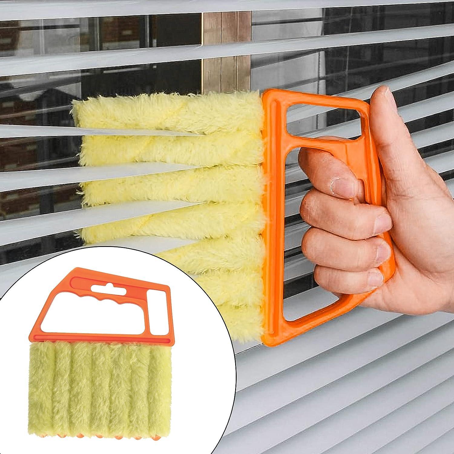 2 Pcs Window Venetian Blind Cleaner Duster Tools + 2 Pcs 7 Finger