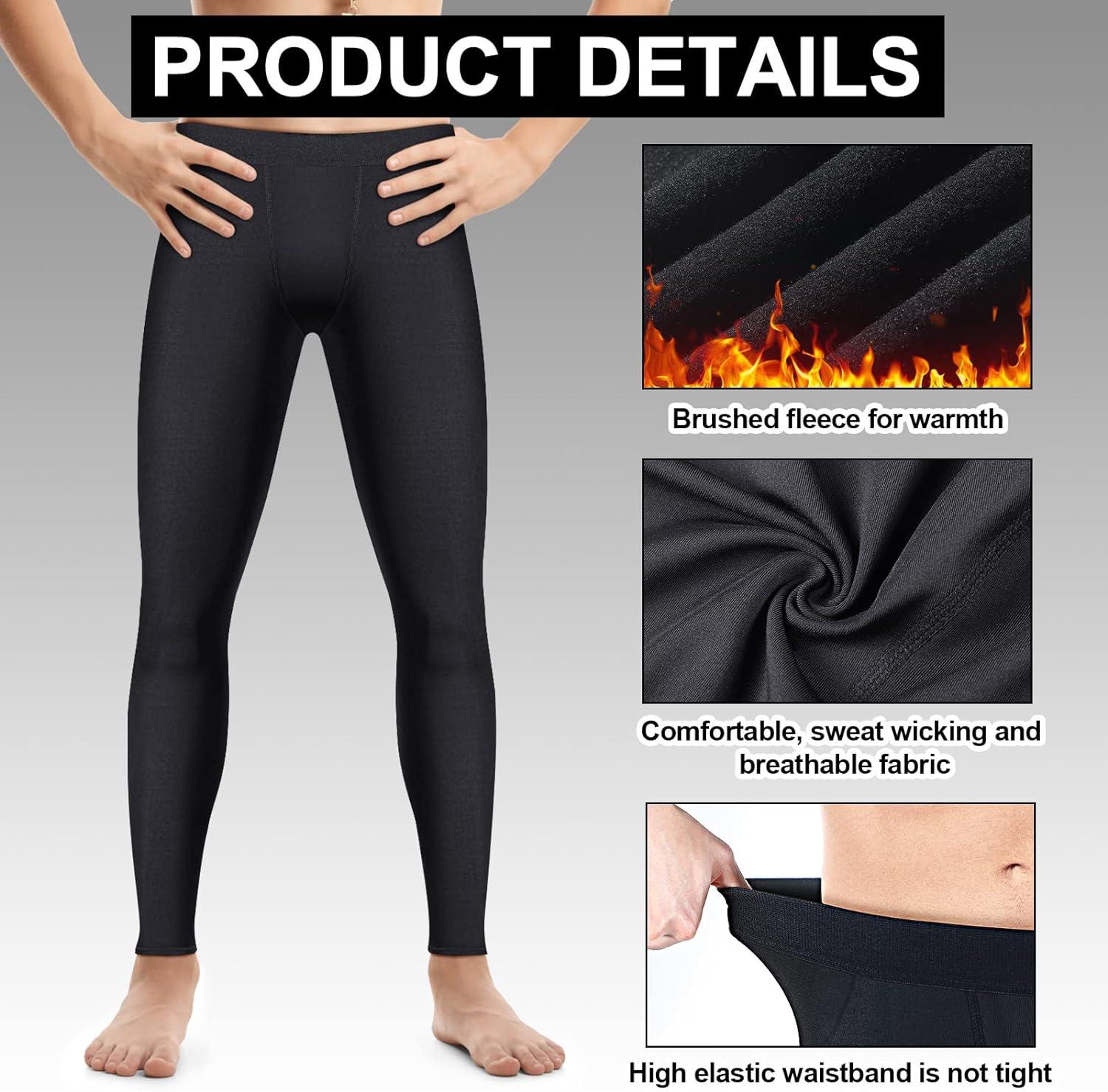 Black/Grey 2 Pack Thermal Leggings