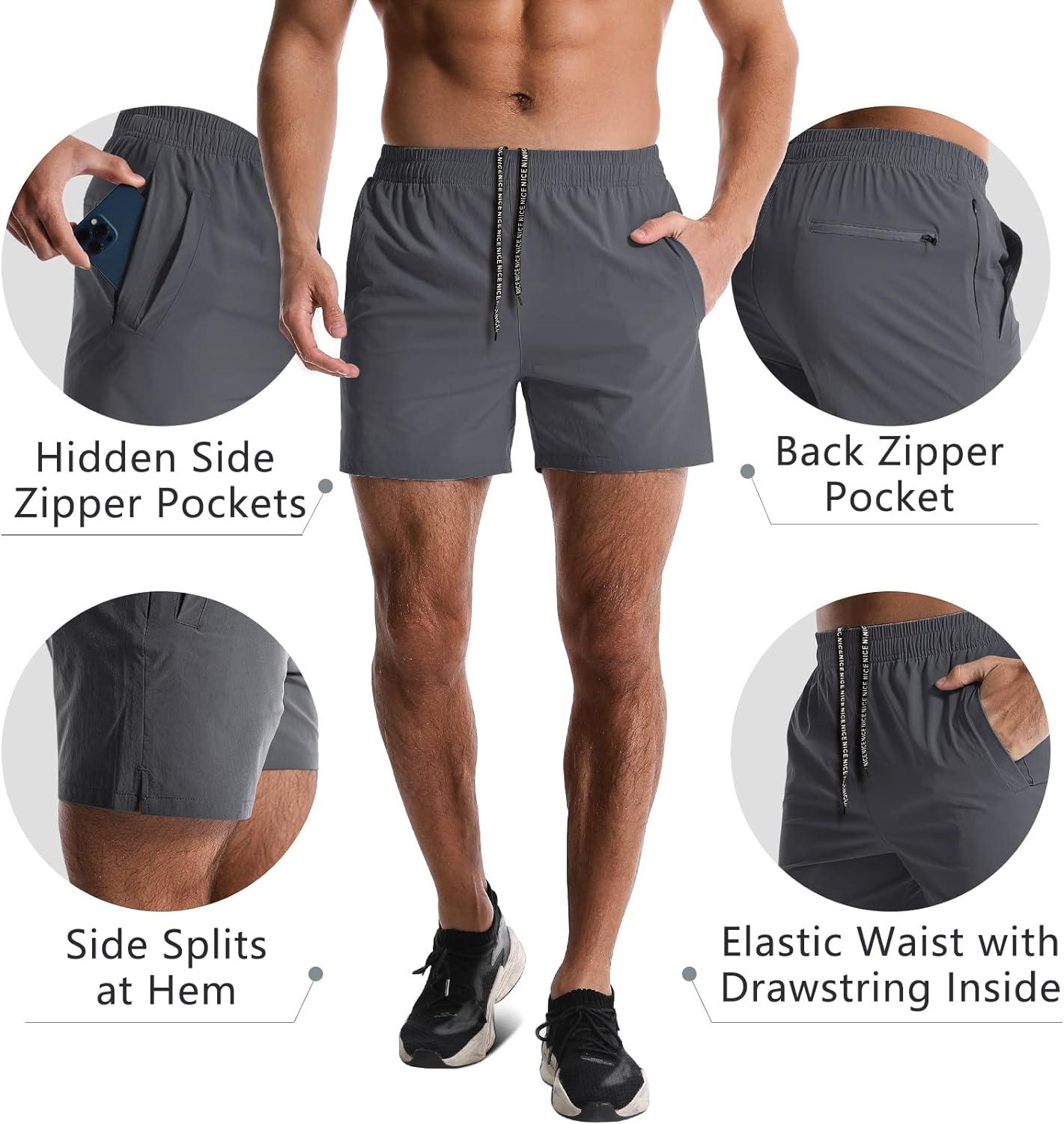 Lempue 2 Pack Mens Athletic Shorts 5 Inch Quick Dry Gym Workout Shorts Men  Lightweight Sports Running Shorts with Pockets : : Clothing, Shoes