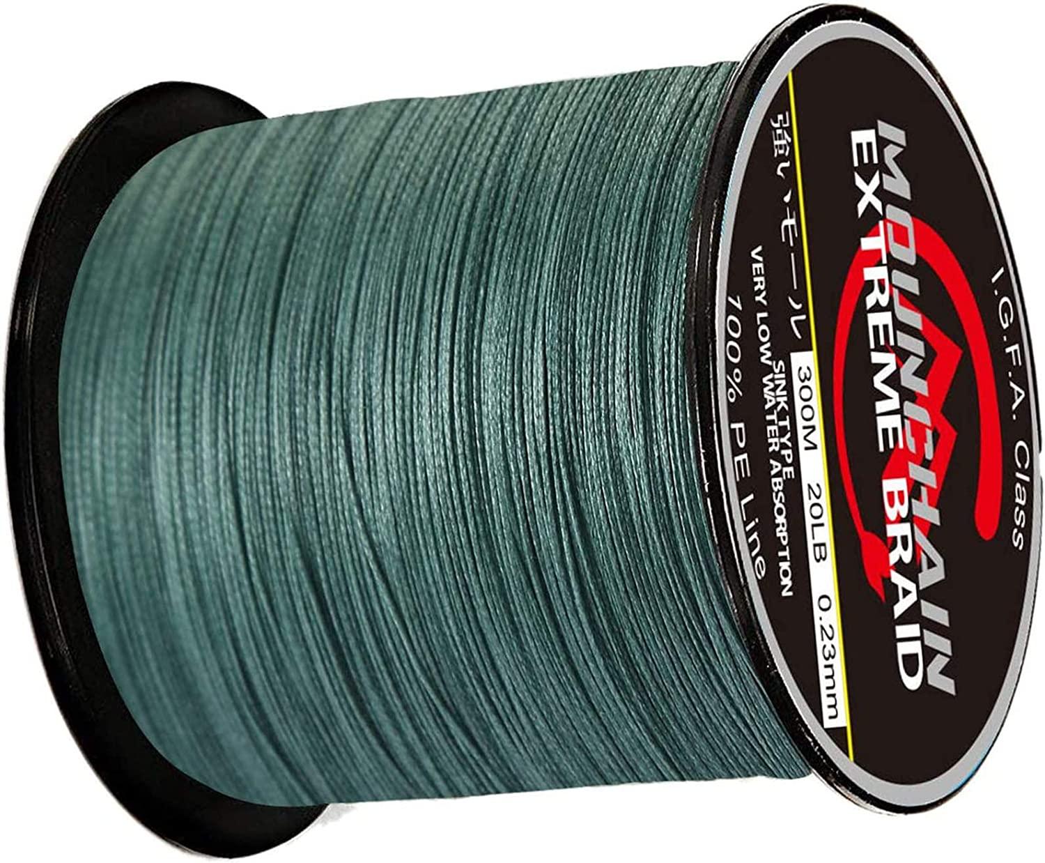 Mounchain Braided Fishing Line 500M, 8 Strands Abrasion Resistant Braided  Lines Super Strong 100% PE Sensitive Fishing Line - Black 10LB : :  Sports & Outdoors