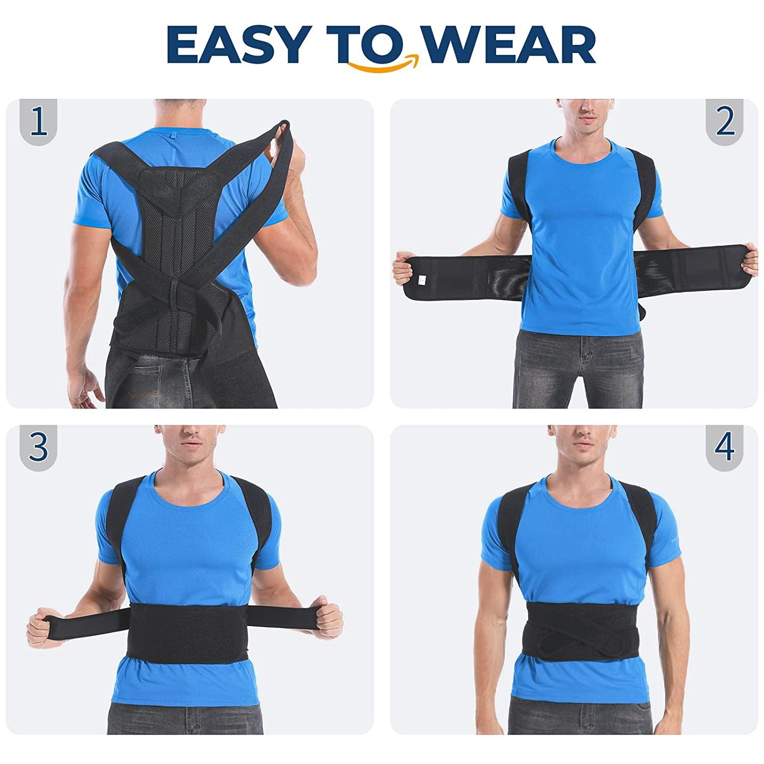 Full Back Brace Posture Corrector for Men and Women Upper and Lower Back  Support - VISION WORLD TECH PVT LTD