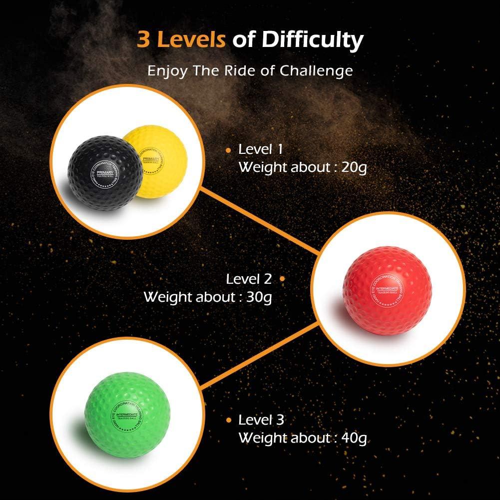 Boxing Reflex Ball Set, with 3 Difficulty Level Boxing Balls