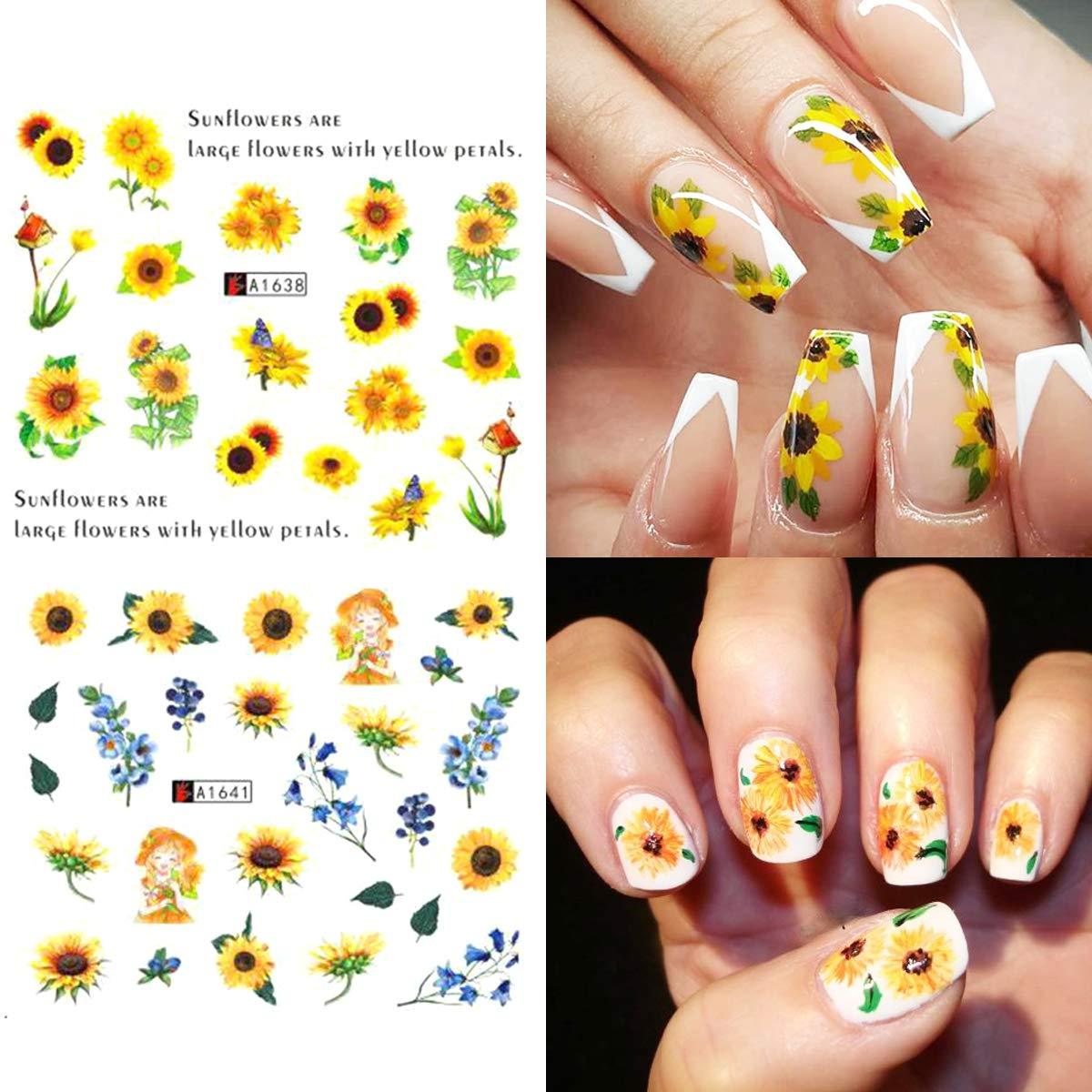 Sunflower Nail Art Stickers Decals 12 Sheets Sunflower Water Transfer Nail  Stickers Summer Nail Art Supplies Sunflower Nail Decals Nail Art  Decorations for Acrylic Nails : Amazon.ae: Beauty