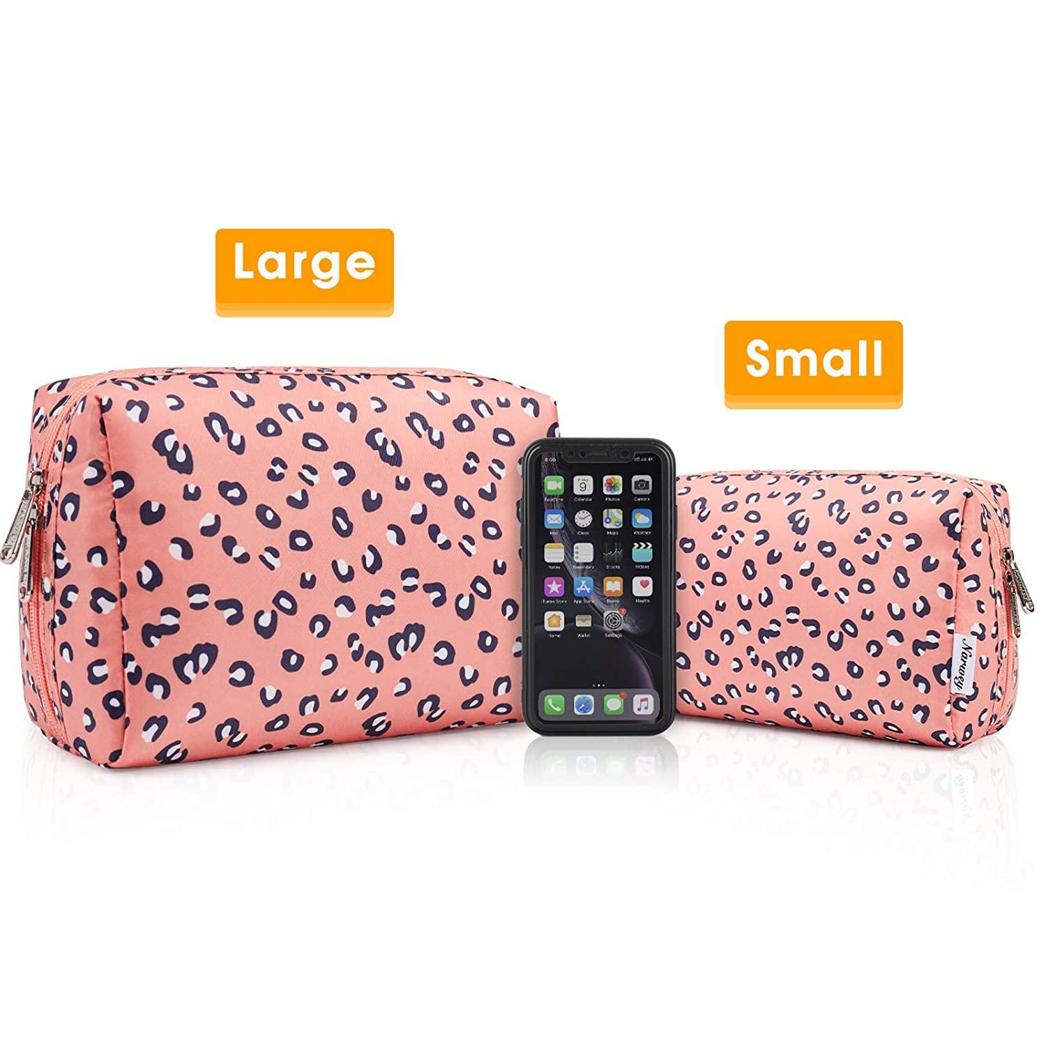  3 Pack Leopard Makeup Bag Travel Toiletry Bag Portable  Cosmetic Pouch Organizer with Small Brush Holders Gold Zipper Waterproof  Storage Case for Women and Girls : Beauty & Personal Care