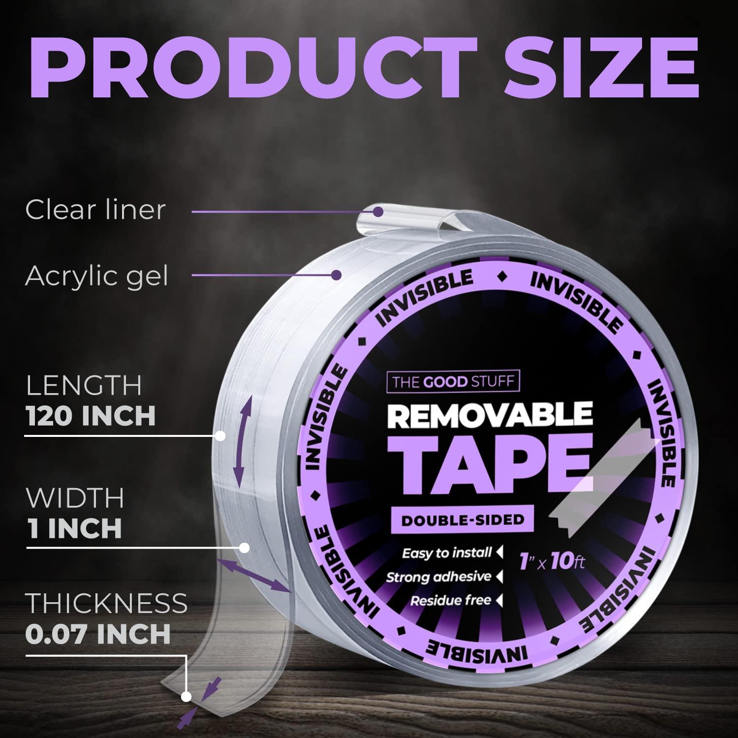 Pro 406 Double Sided Tape, Clear w/ Liner - 2 x 35yd - Neon