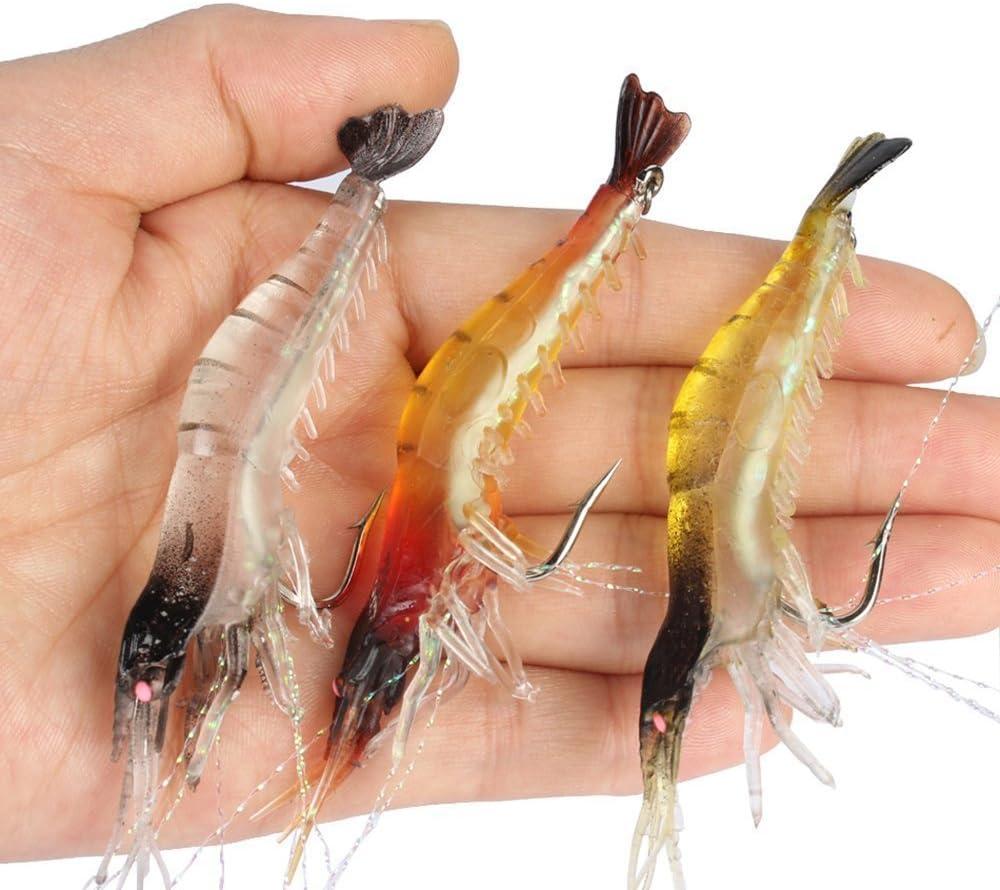 New Sabiki Soft Fishing Lure Rigs Luminous Shrimp Bait Fish Lure soft lure  Worn Fake lure Fishing Hooks