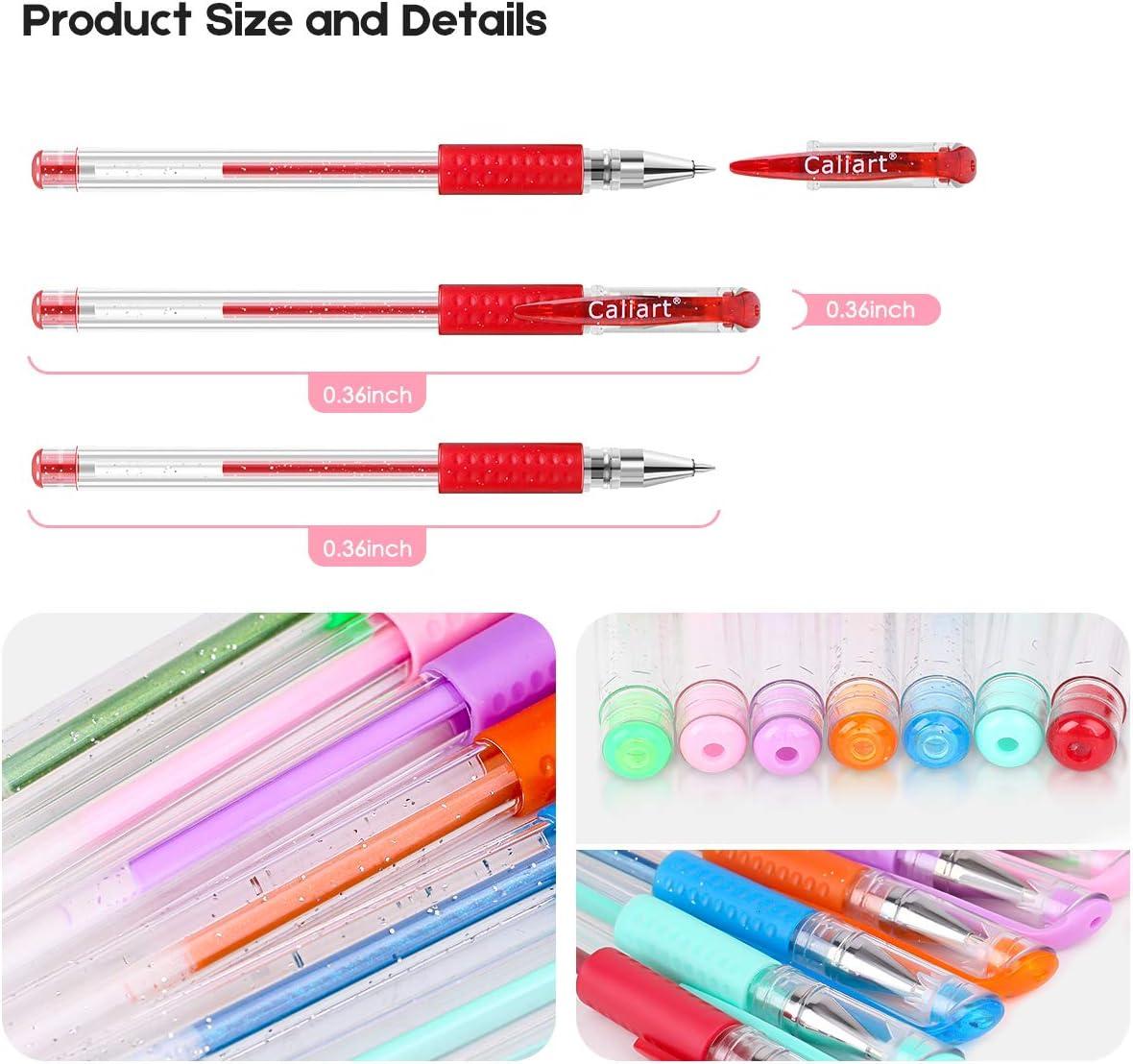 Glitter Gel Pens, 32-Color Neon Glitter Pens Fine Tip Art Markers Set 40%  More Ink Colored Gel Pens for Adult Coloring Book, Drawing, Doodling,  Scrapbook, Bullet Journal, Sparkle Gel Pen Gift for