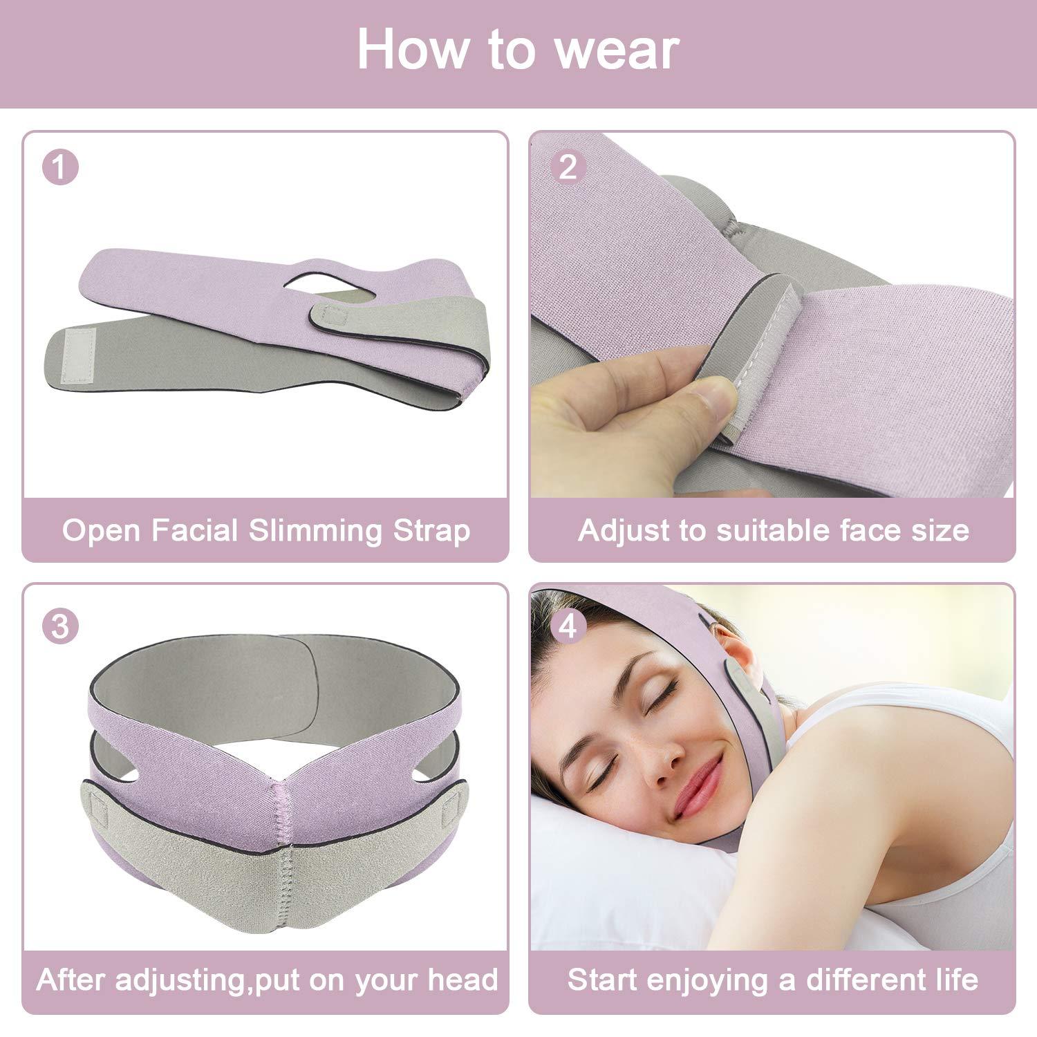 Facial Slimming Strap, V shaped Pain-Free Face Lift belt for women, Face  Shaper Band for Eliminating Sagging Skin Lifting Firming Anti Aging price  in Saudi Arabia,  Saudi Arabia