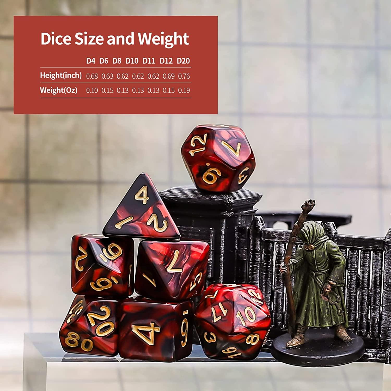 60 Pieces D4 Dice Polyhedral Set DND Board Game Tabletop RPG Red
