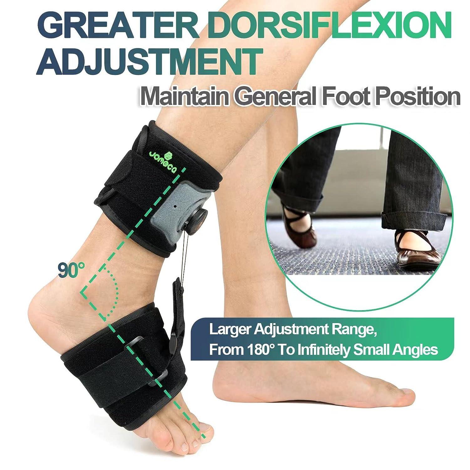 JOMECA Foot Drop Brace has Reel-Adjust Dorsiflexion Foot Drop Lifting Up  AFO Foot Drop Brace for Walking with Shoes Foot Drop Cause by ALS MS Stroke  Diabetic Neuropathy AFO Fit Women 