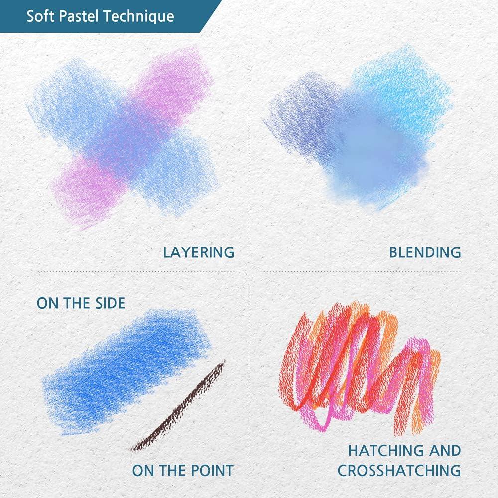 HASHI Non Toxic Long Soft Pastels Set for Professional - Square