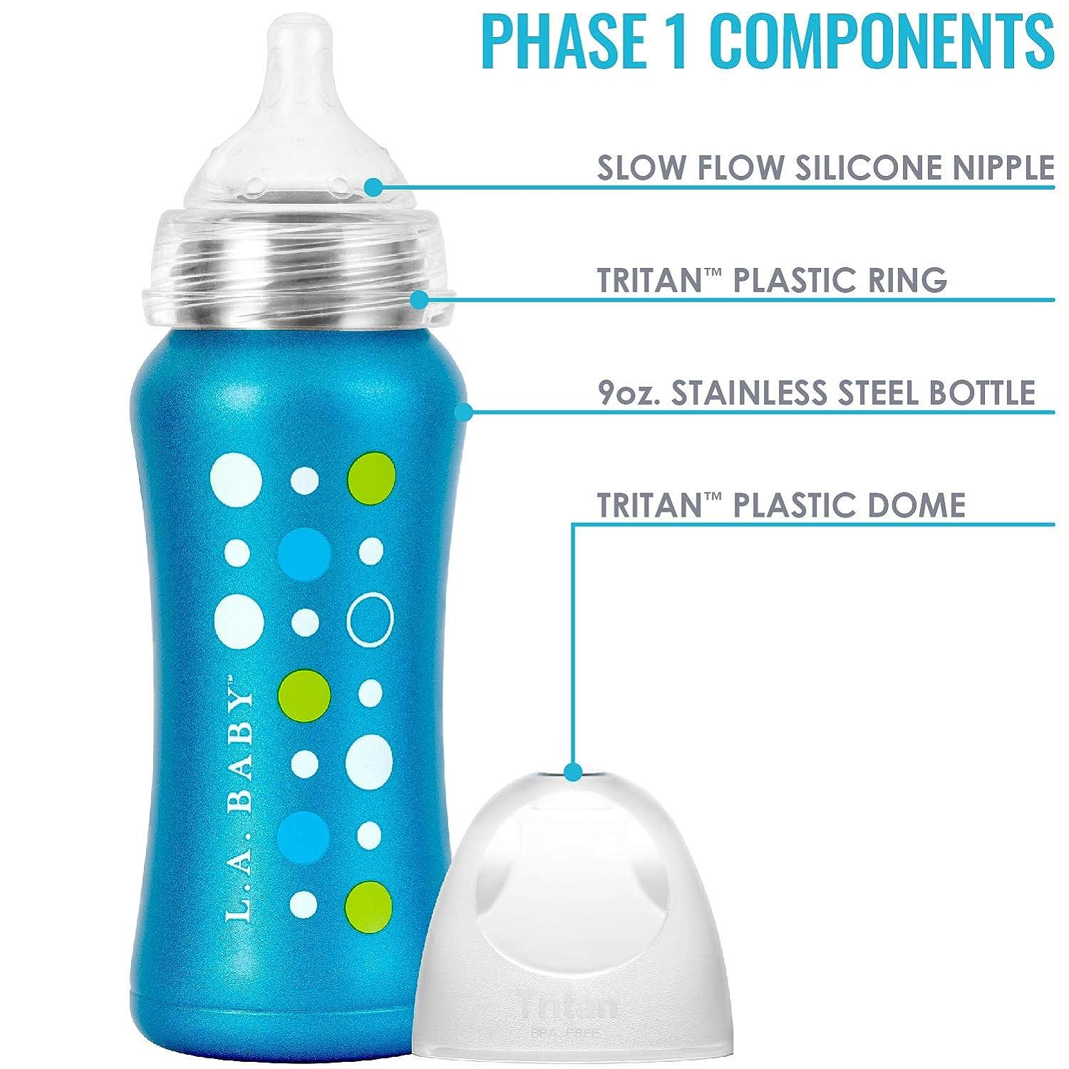 Ultimate 9oz Stainless Steel Baby Bottle, Sippy Cup, & Insulated Toddler  Water Bottle with Straw | All-in-1 Kit | Insulate 10+ Hours | Non-Toxic