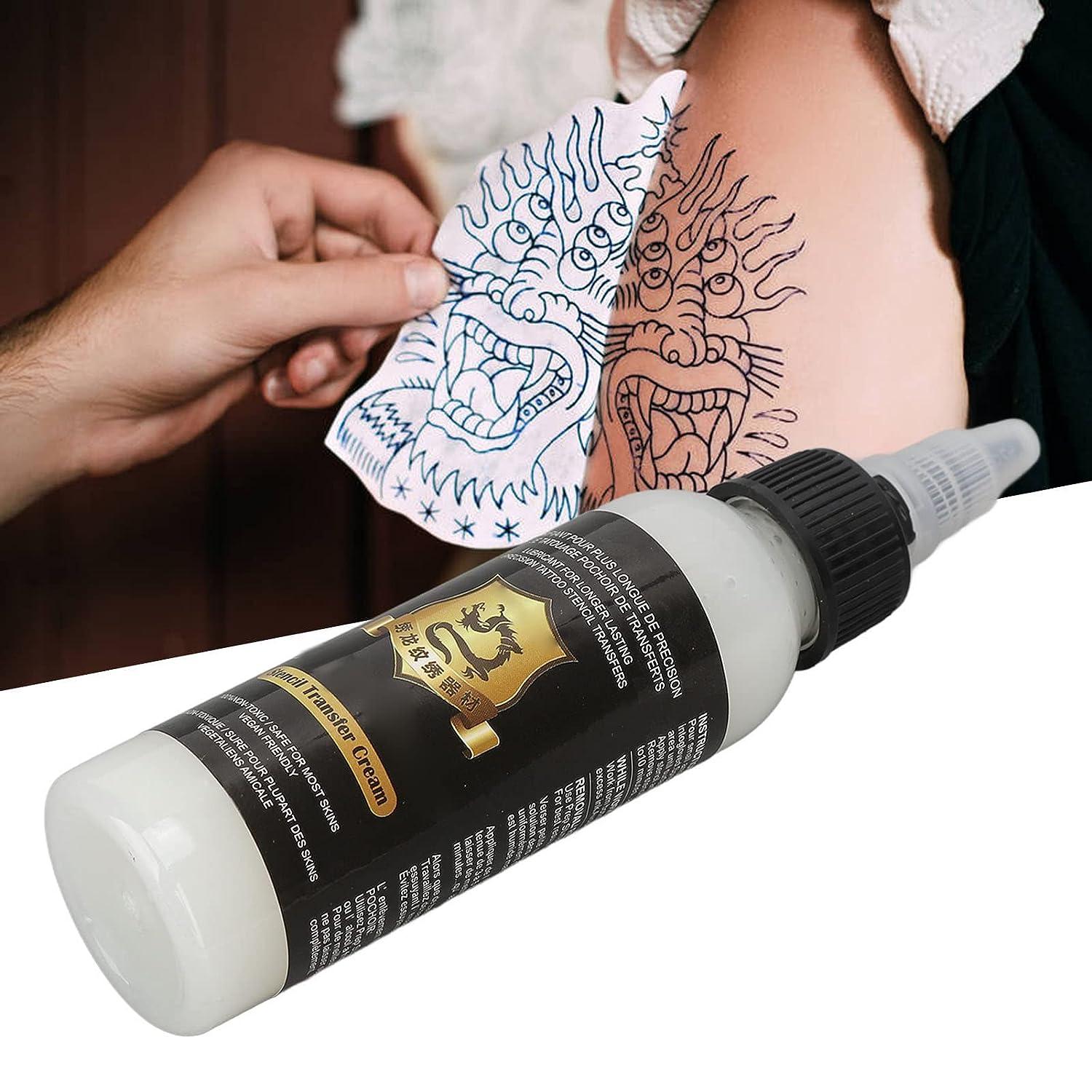 Tattoo Transfer Gel, Squeeze Tattoo Transfer Skin Solution for Tattooist  for Salon (125ml)
