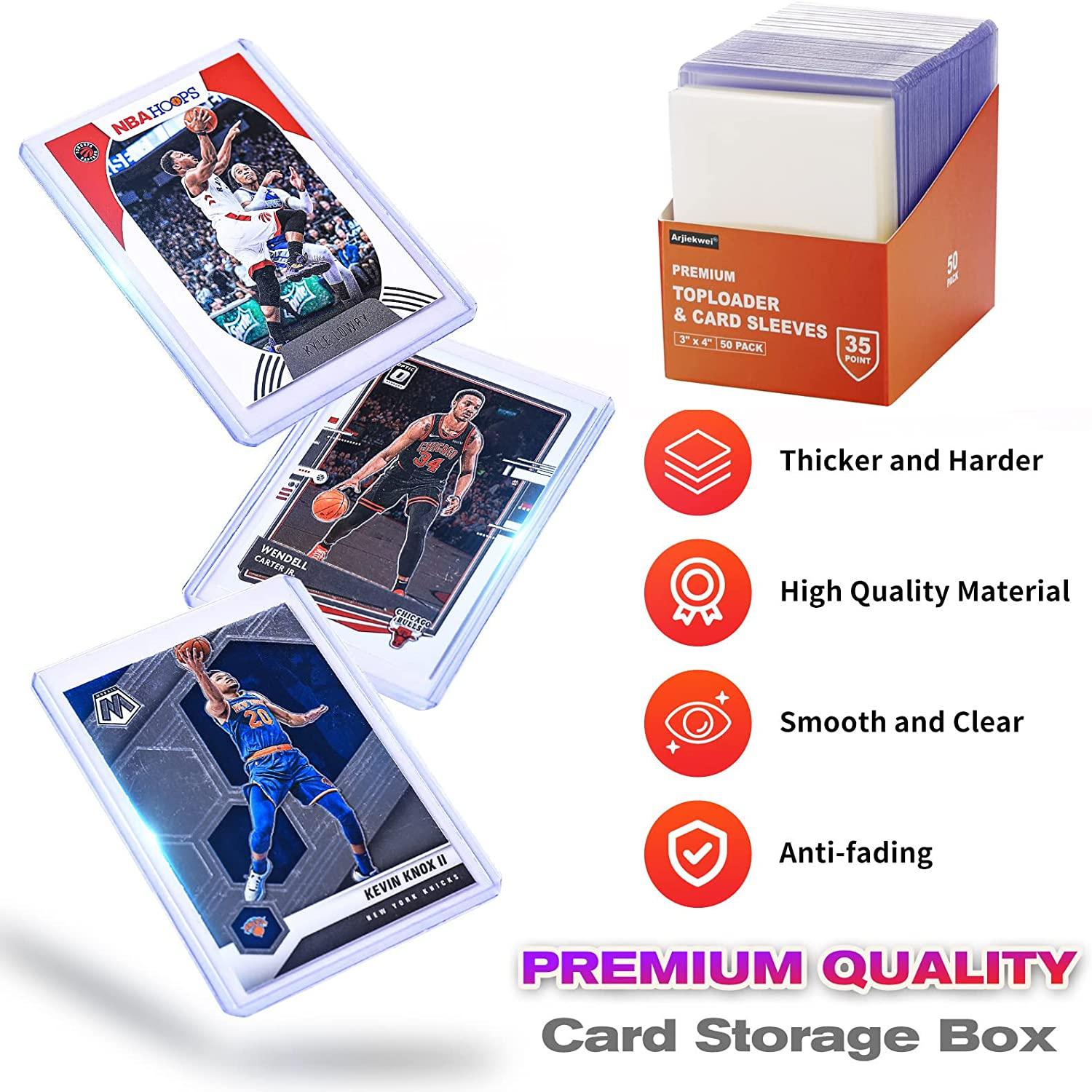 25 Toploader and 10 Stand Bundle, Designed for Perfect Trading Card Display  and Protection Including Sports Cards, MTG, Yugioh, Pokemon and Other  Standard Sized Cards. 