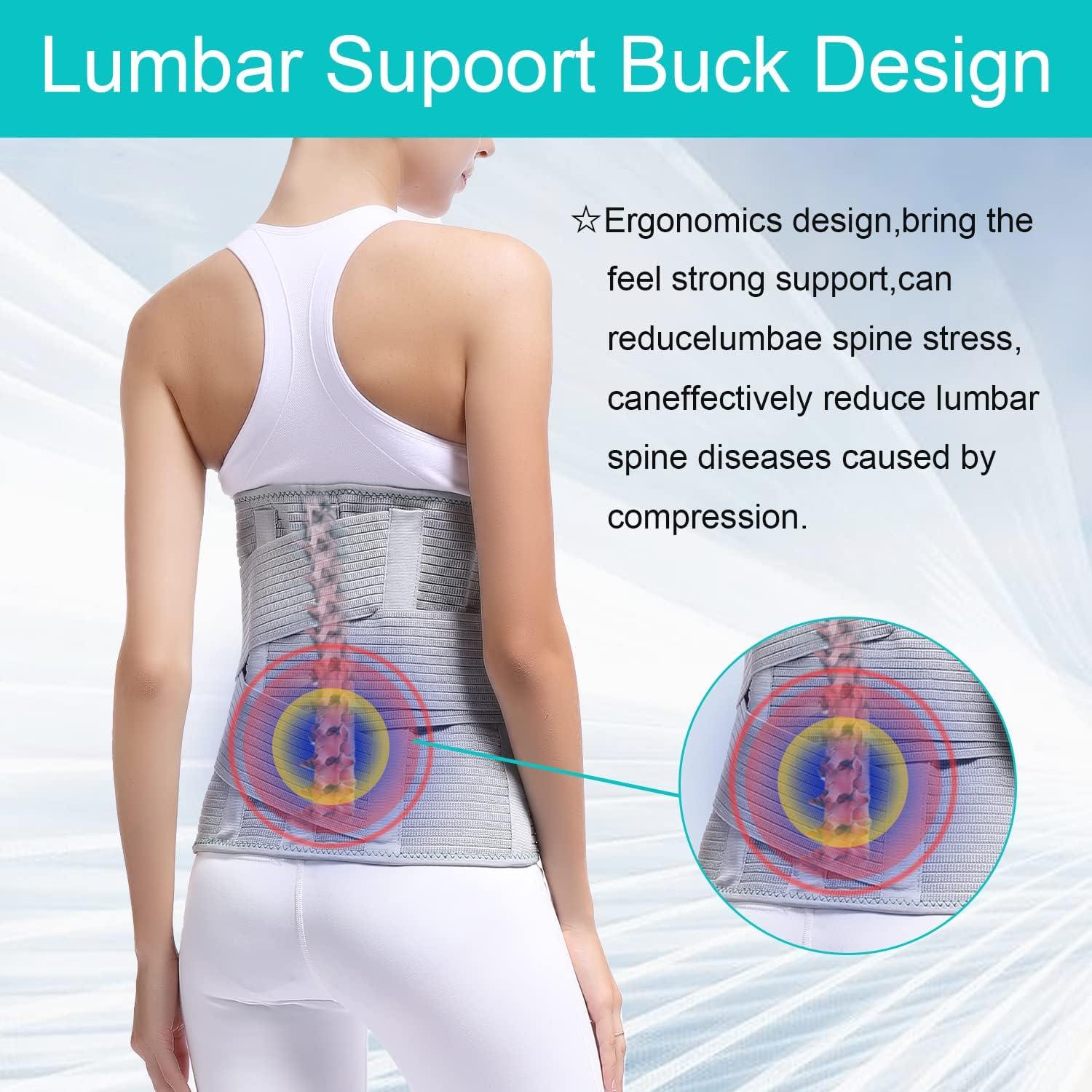 Women Men Lumbar Support Belt For Lower Back Pain Relief Spine Brace  Compression