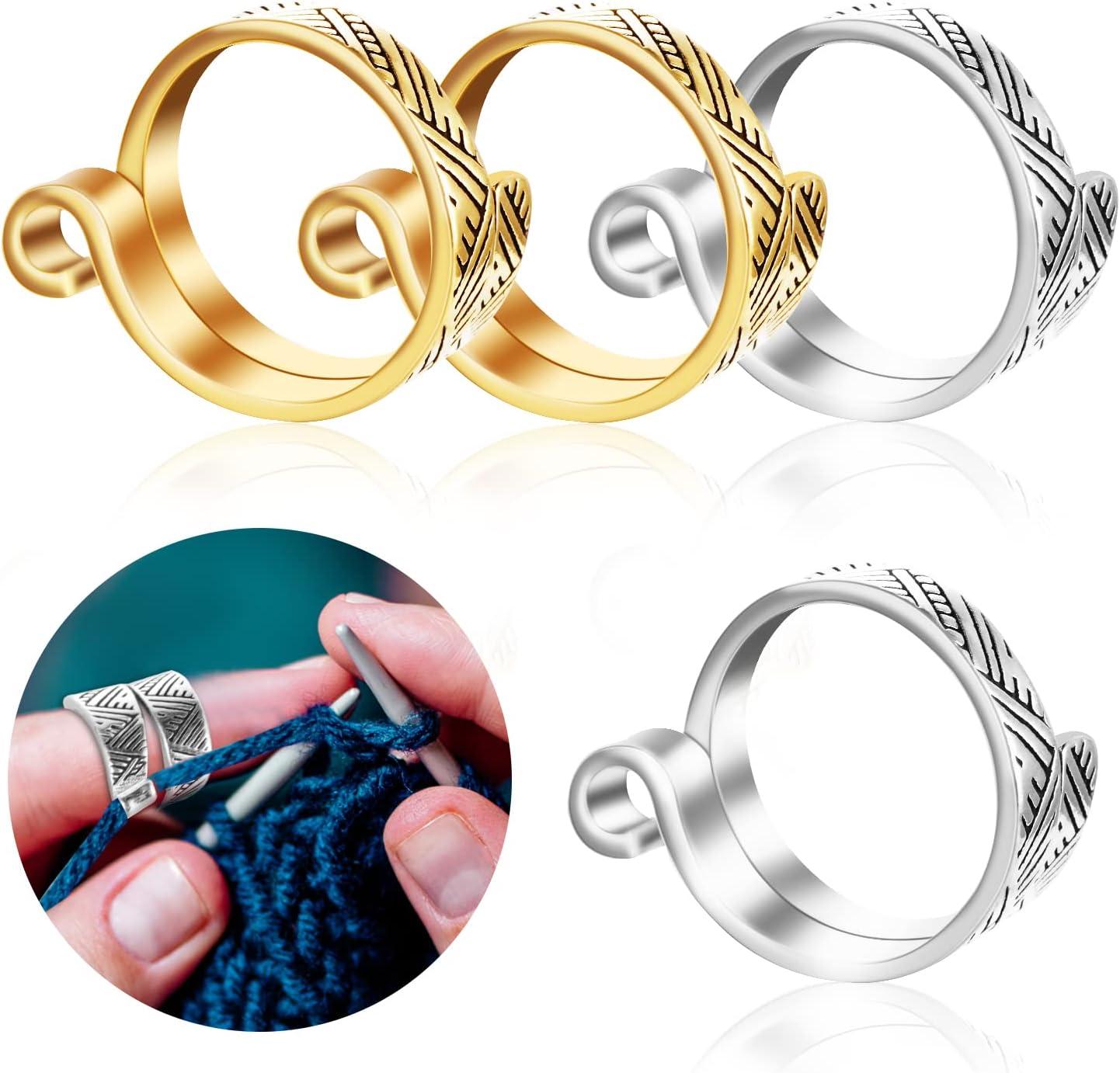 Crochet Knitting Ring, Knitting Accessories, Crochet Ring Finger