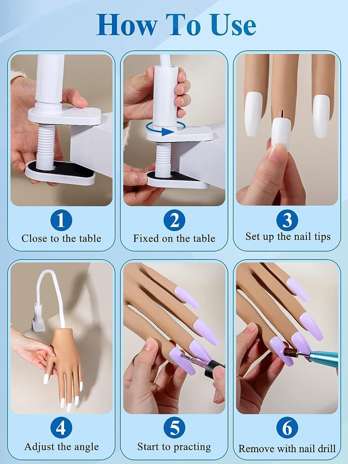 Silicone Practice Hand For Nail Art With Tips Mannequin With Flexible  Fingers Adjustment Jewelry Display Model Moveable Nails - Showing Shelf -  AliExpress