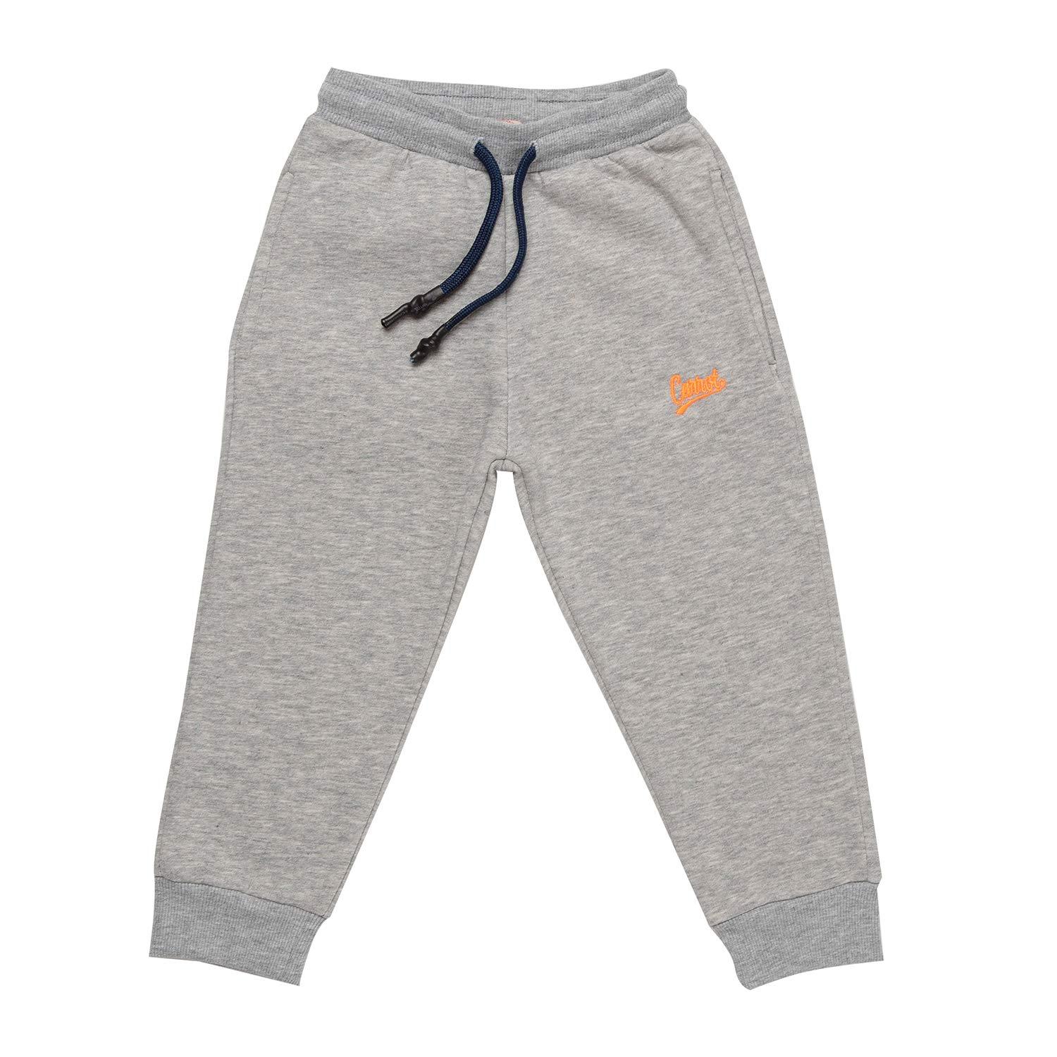 US Carrot Baby Kids Boys Fleece Sweatpants Jogger Pant, Egyptian Cotton Soft  Fleece Pants Gray 2T