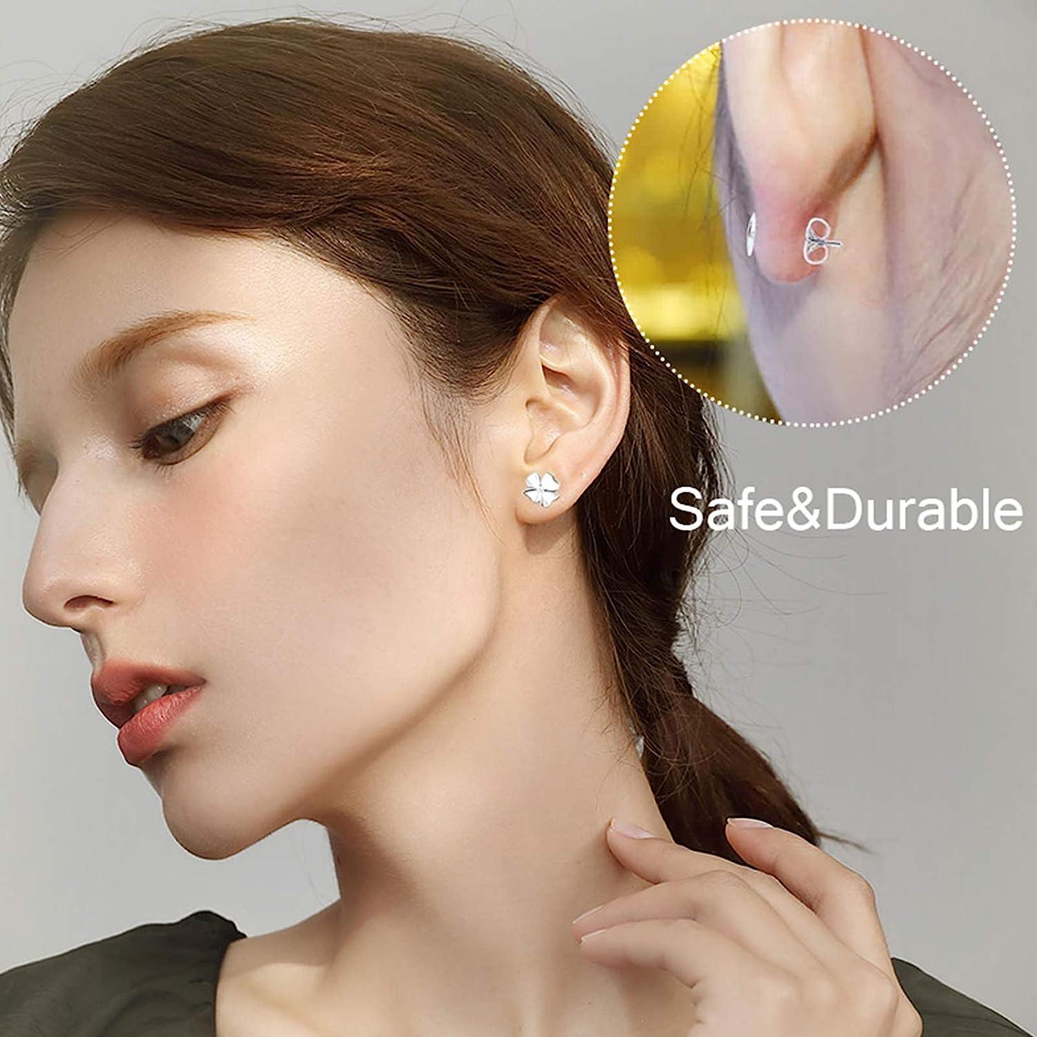 Earring Backs,Rubber Earring Backs for Studs,5mm Silicone Earring Backs,  Earring Backs Rubber, Clear Earring Backs Replacements, Earring Backings  for Studs, Pierced Earring Backs(100pcs) 
