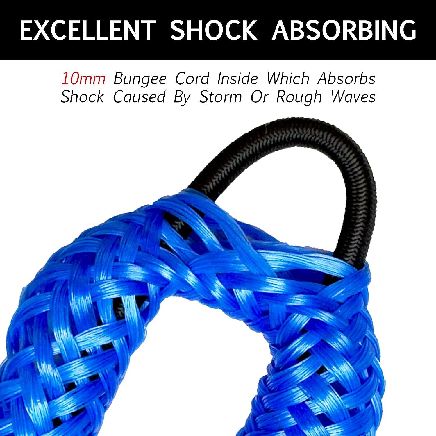 4FT+6FT Bungee Dock Line for Docking Anchor Line with Stainless Steel Clip  Accessories for Boats PWC, Kayak, Watercraft,SeaDoo,Jet Ski, Pontoon,  Canoe, Power Boat (Blue, 4FT&6FT) 4FT&6FT Blue