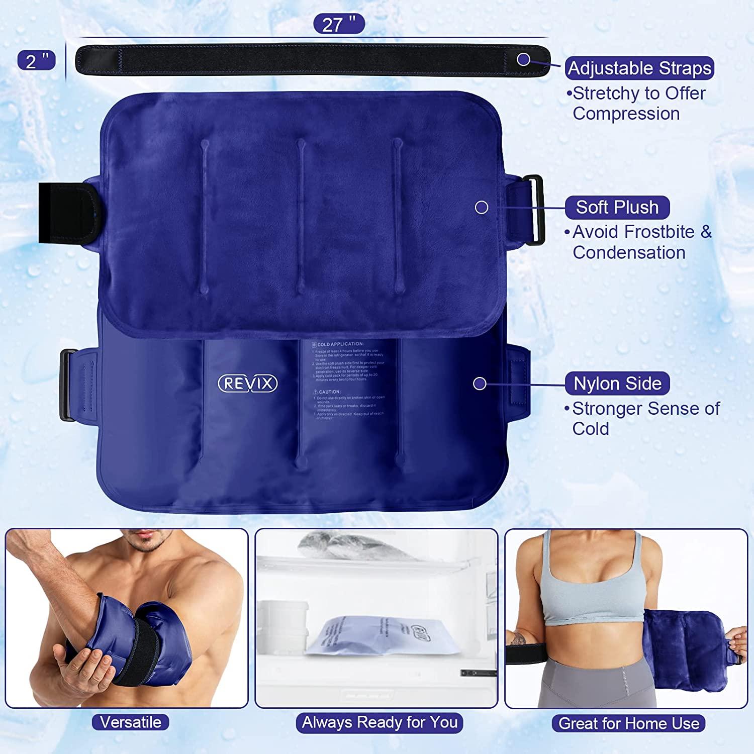 REVIX Ice Pack for Back Pain Relief, Reusable Gel Cold Packs