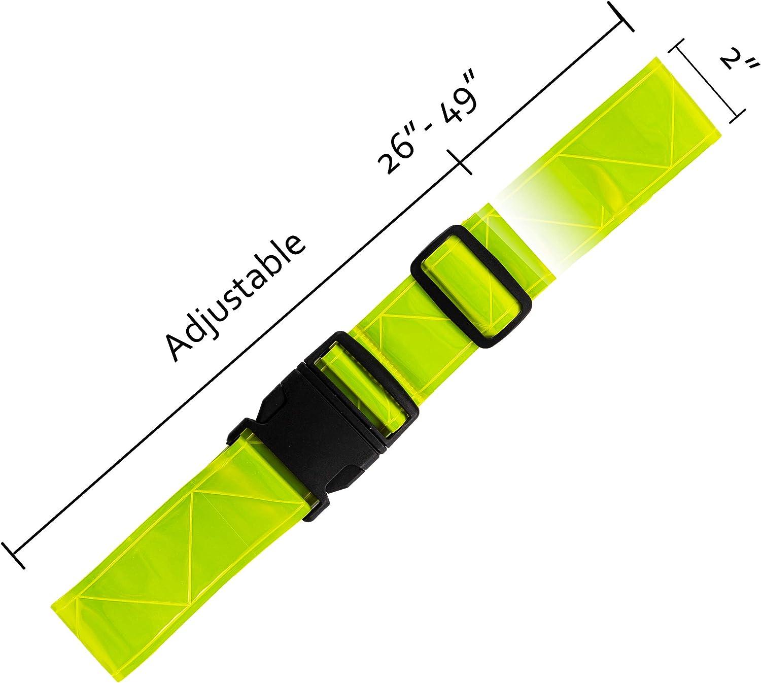 Personalized Yellow SAFETY Glow Belt Running Belt Reflective Belt PT Belt  Military Reflective 