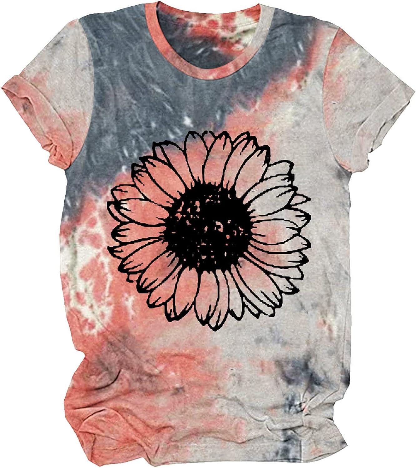 Sunflower Shirts Womens Crop Top for Teen Girls Summer Trendy Cute Graphic  Tees
